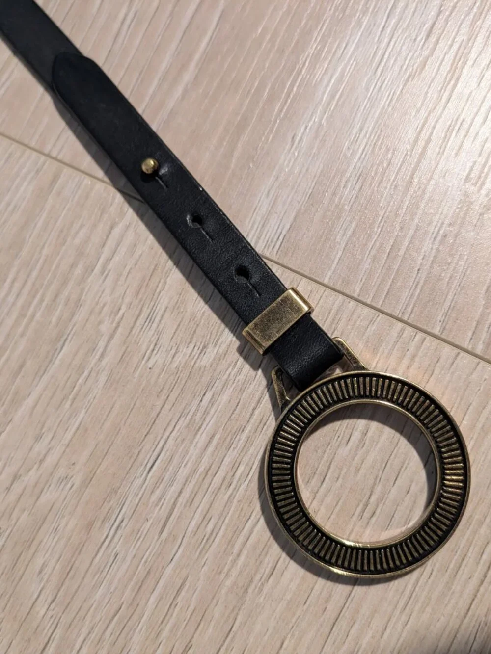 Burberry Black leather Turn Lock Buckle Belt